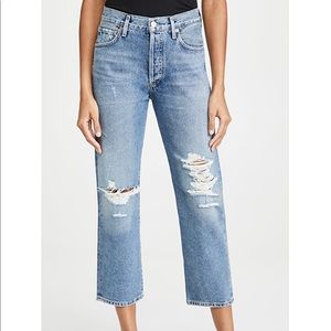 Citizens of Humanity Emery high rise relaxed crop jeans in Wistful